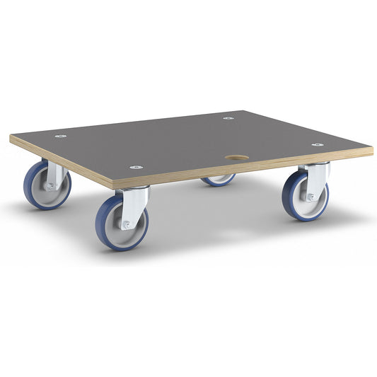 MaxiGRIP transport dolly, rectangular, with FSC® certification, LxWxH 590 x 490 x 150 mm, max. load 500 kg.