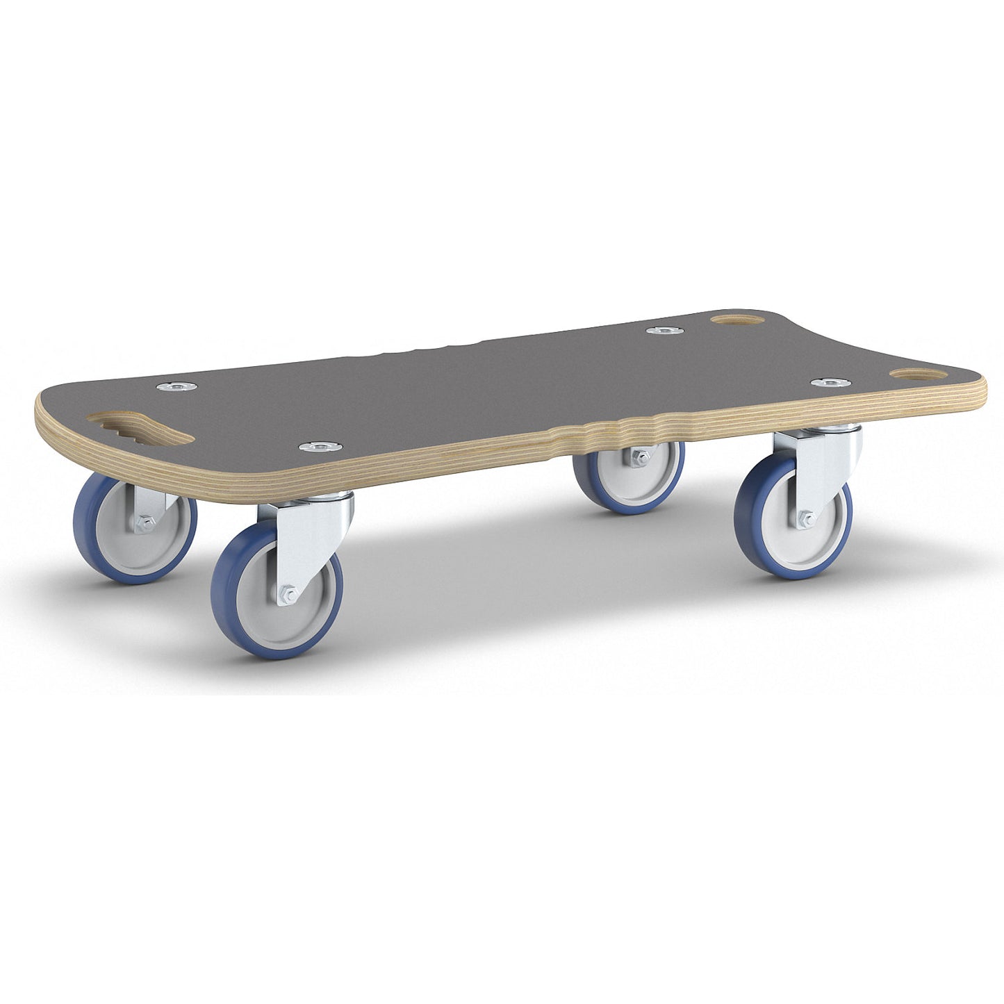 MaxiGRIP transport dolly, rectangular, with FSC® certification, LxWxH 575 x 300 x 118 mm, max. load 200 kg.