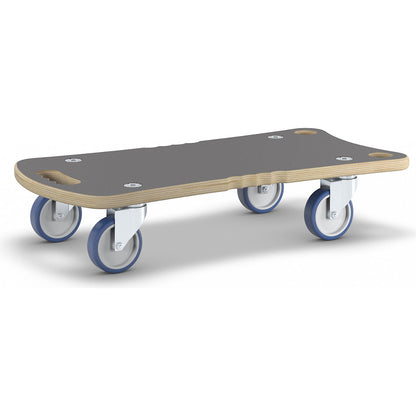 MaxiGRIP transport dolly, rectangular, with FSC® certification, LxWxH 575 x 300 x 118 mm, max. load 200 kg.