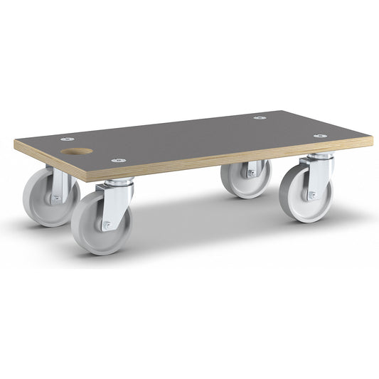 MaxiGRIP transport dolly, rectangular, with FSC® certification, LxWxH 575 x 300 x 150 mm, max. load 500 kg.