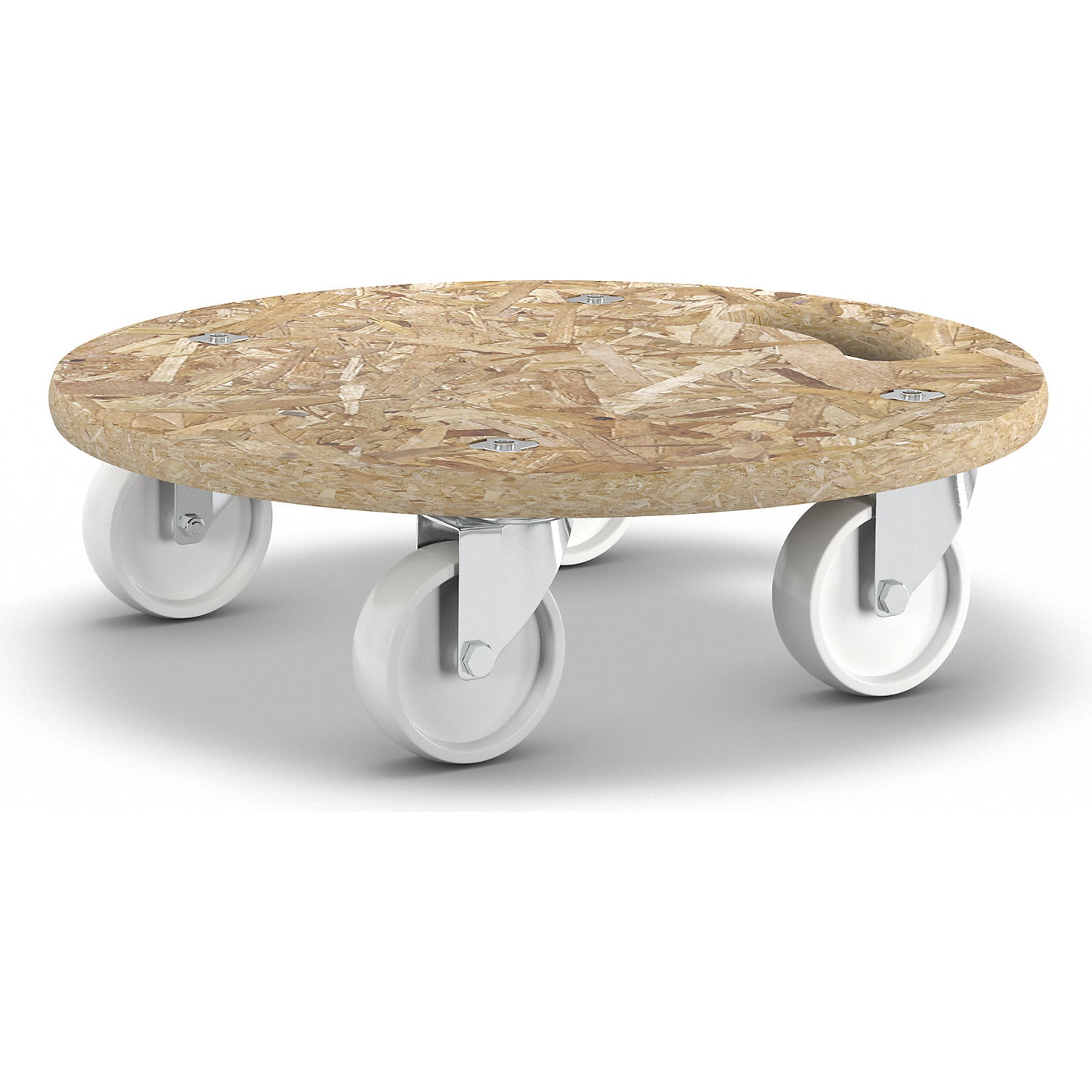 Transport dolly made of OSB panels, pack of 2, round, Ø 380 mm, height 110 mm.