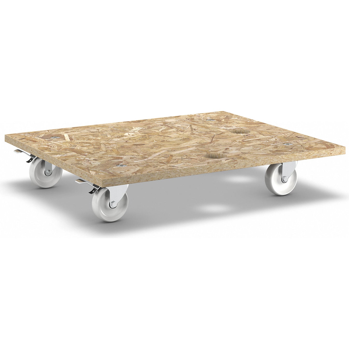 Transport dolly made of OSB panels, pack of 2, rectangular, LxWxH 590 x 490 x 110 mm.