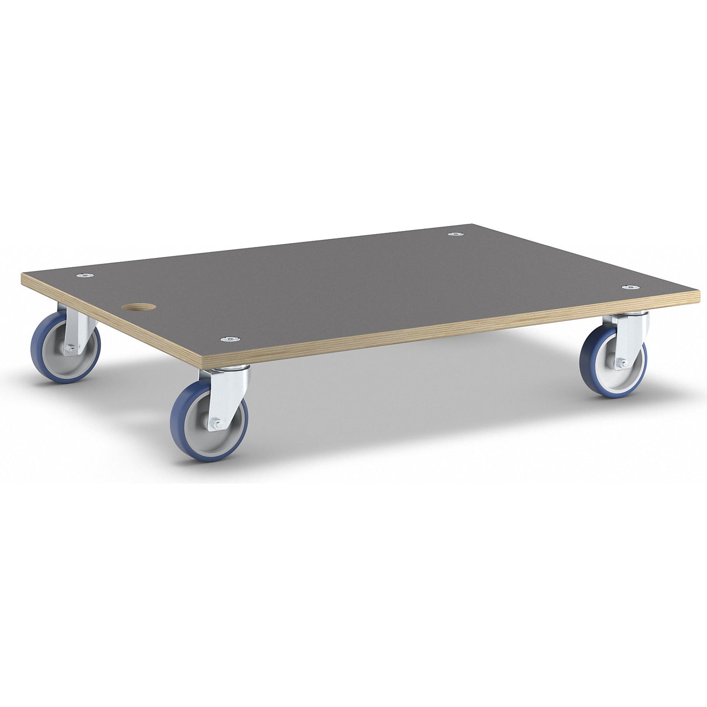 MaxiGRIP transport dolly, rectangular, with FSC® certification, LxWxH 780 x 590 x 150 mm, max. load 500 kg.