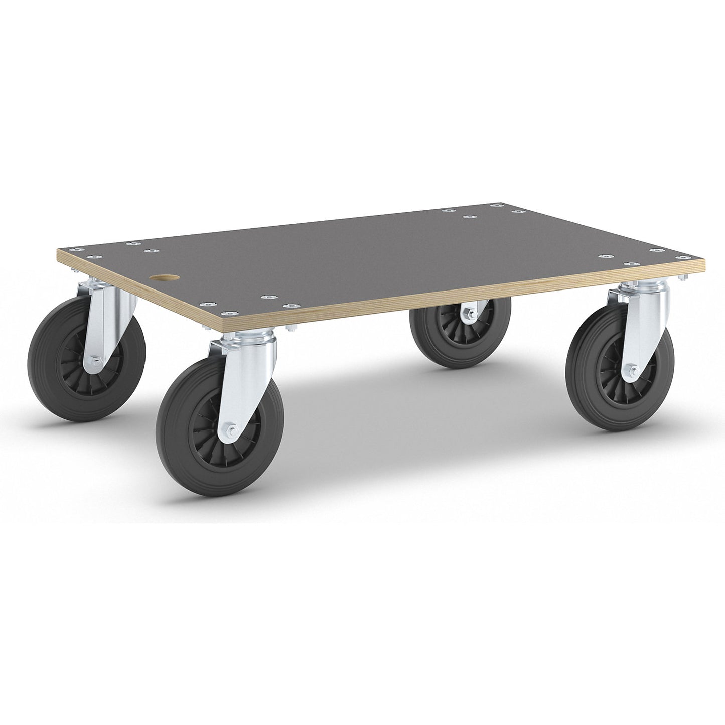 MaxiGRIP transport dolly, rectangular, with FSC® certification, LxWxH 780 x 590 x 265 mm, max. load 750 kg.