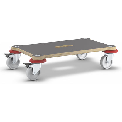 MaxiGRIP transport dolly, rectangular, with FSC® certification, LxWxH 520 x 320 x 123 mm, max. load 200 kg.