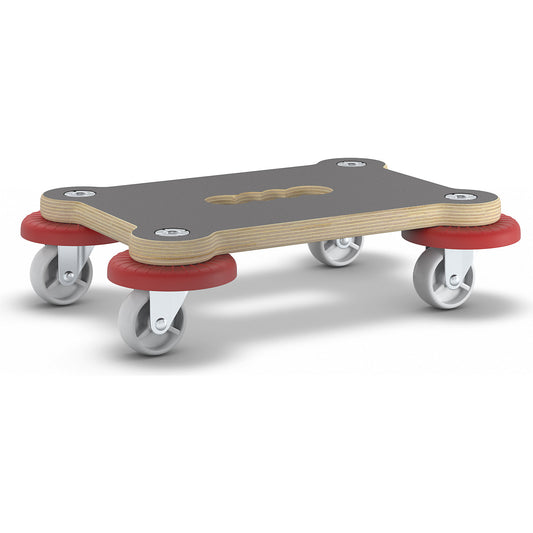 MaxiGRIP transport dolly, rectangular, with FSC® certification, LxWxH 330 x 230 x 88 mm, max. load 200 kg.