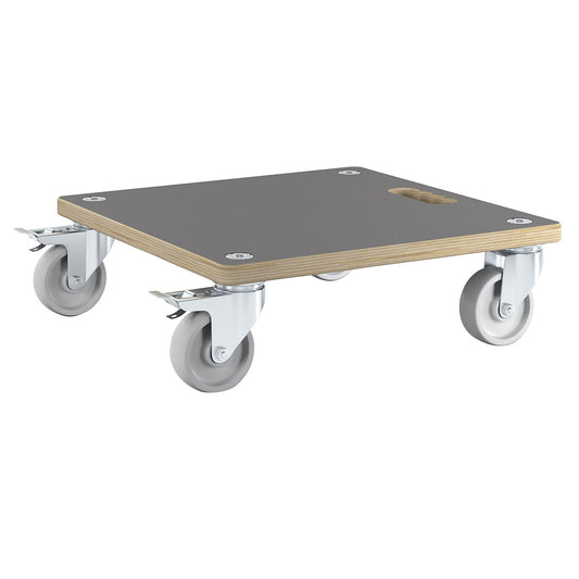 MaxiGRIP transport dolly, square, with FSC® certification, LxWxH 380 x 380 x 118 mm.