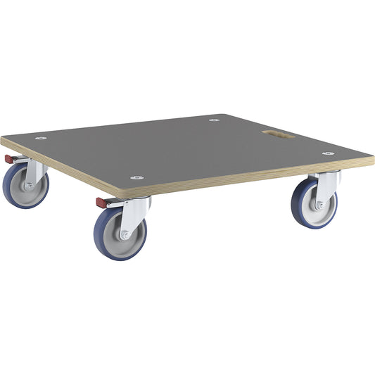 MaxiGRIP transport dolly, square, with FSC® certification, LxWxH 580 x 580 x 147 mm.