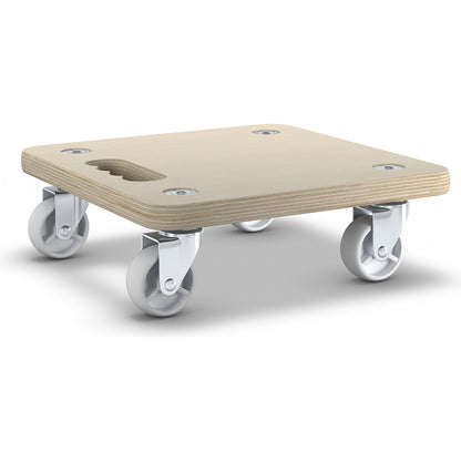 Transport dolly made of multiplex panel, square, pack of 2, plastic wheels (hard).