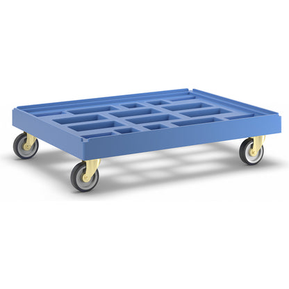 Transport dolly, LxW 814 x 612 mm, made of HDPE, light blue.