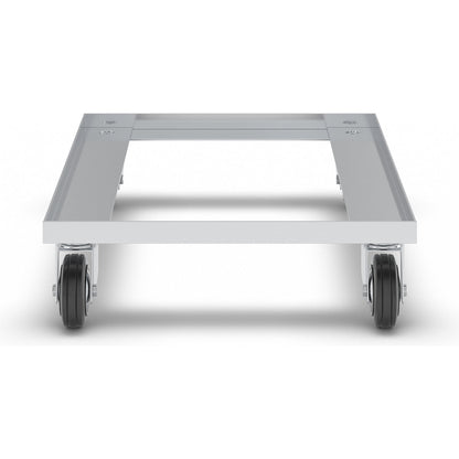 Aluminium dolly, max. load 200 kg, with thread guard, polypropylene wheels, black.
