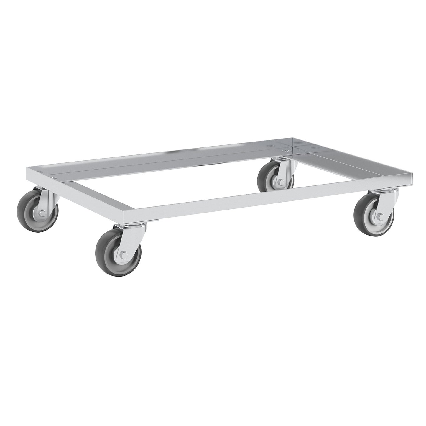 Aluminium dolly, max. load 200 kg, polypropylene wheels, grey.
