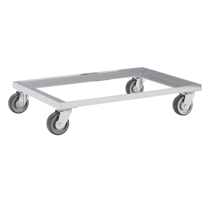 Aluminium dolly, max. load 200 kg, polypropylene wheels, grey.