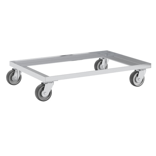 Aluminium dolly, max. load 200 kg, polypropylene wheels, grey.