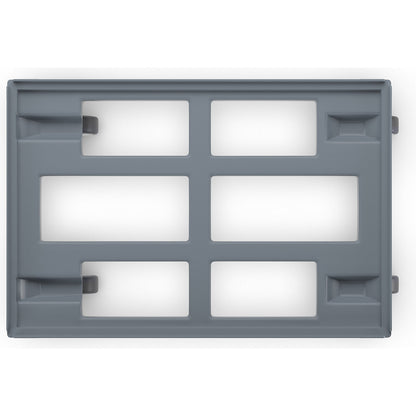 Transport dolly, LxW 610 x 410 mm, made of HDPE, grey.