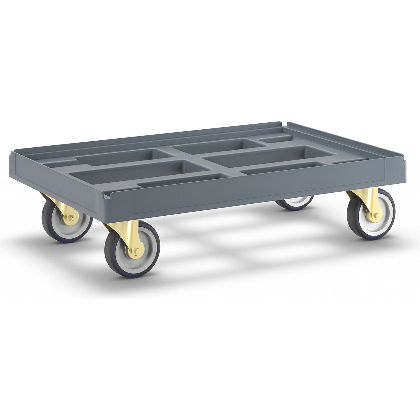 Transport dolly, LxW 610 x 410 mm, made of HDPE, grey.