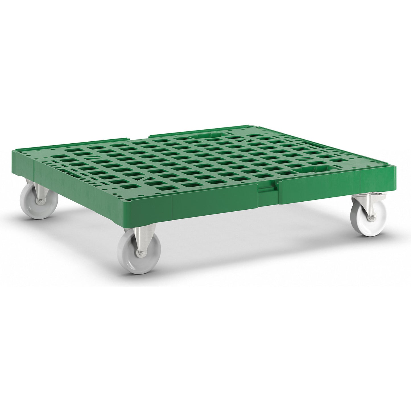Dolly made of plastic, overall length 724 mm, traffic green.