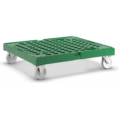 Dolly made of plastic, overall length 724 mm, traffic green.