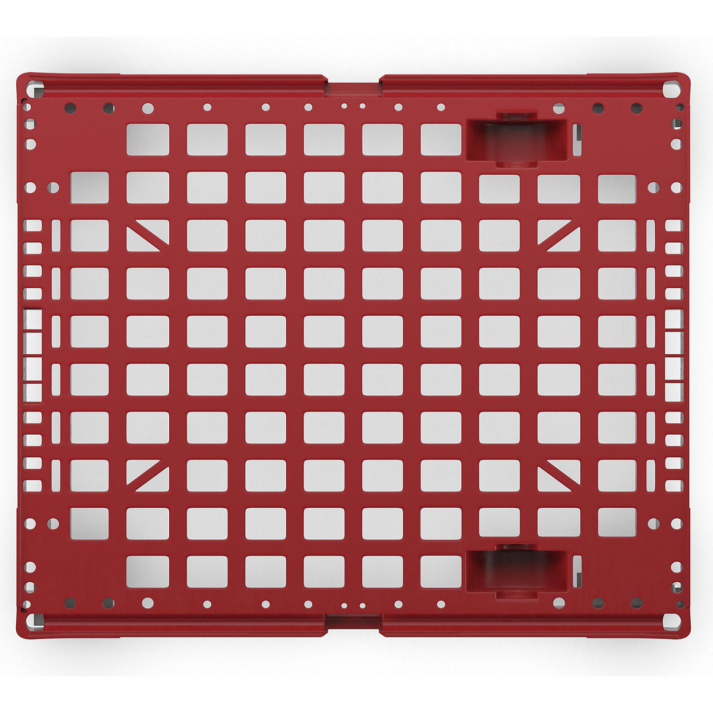 Dolly made of plastic, overall length 682 mm, flame red.