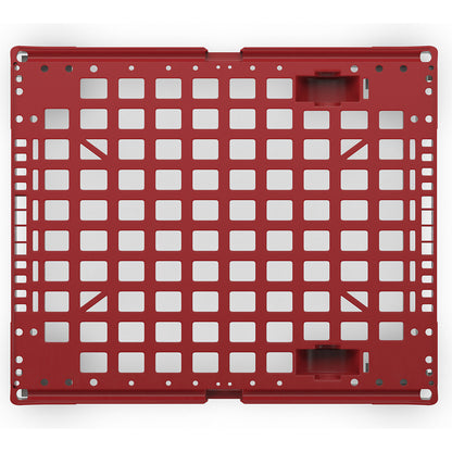 Dolly made of plastic, overall length 682 mm, flame red.