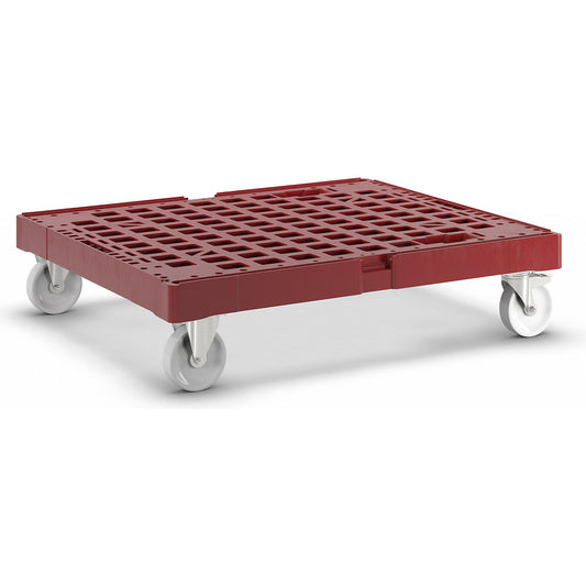 Dolly made of plastic, overall length 682 mm, flame red.