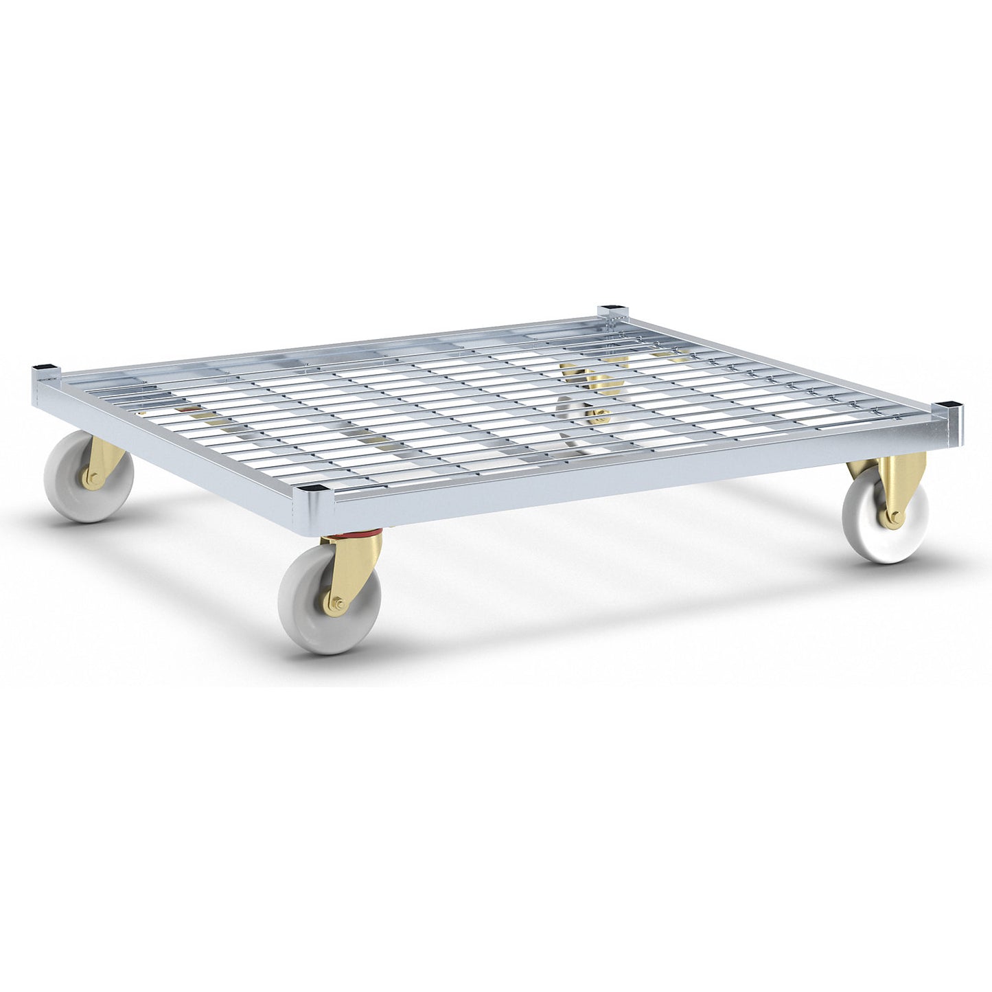 Steel dolly, LxWxH 710 x 800 x 175 mm, weight 13.4 kg.