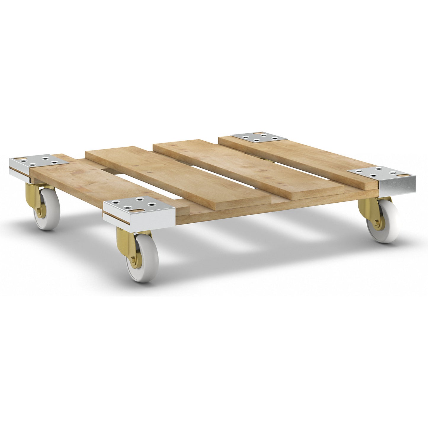 Dolly, wood, max. load 500 kg, weight 13 kg.