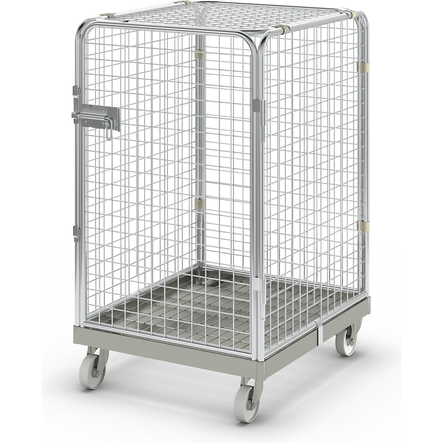 Security steel container with steel dolly, without intermediate shelf, with 1 door, height 1200 mm.