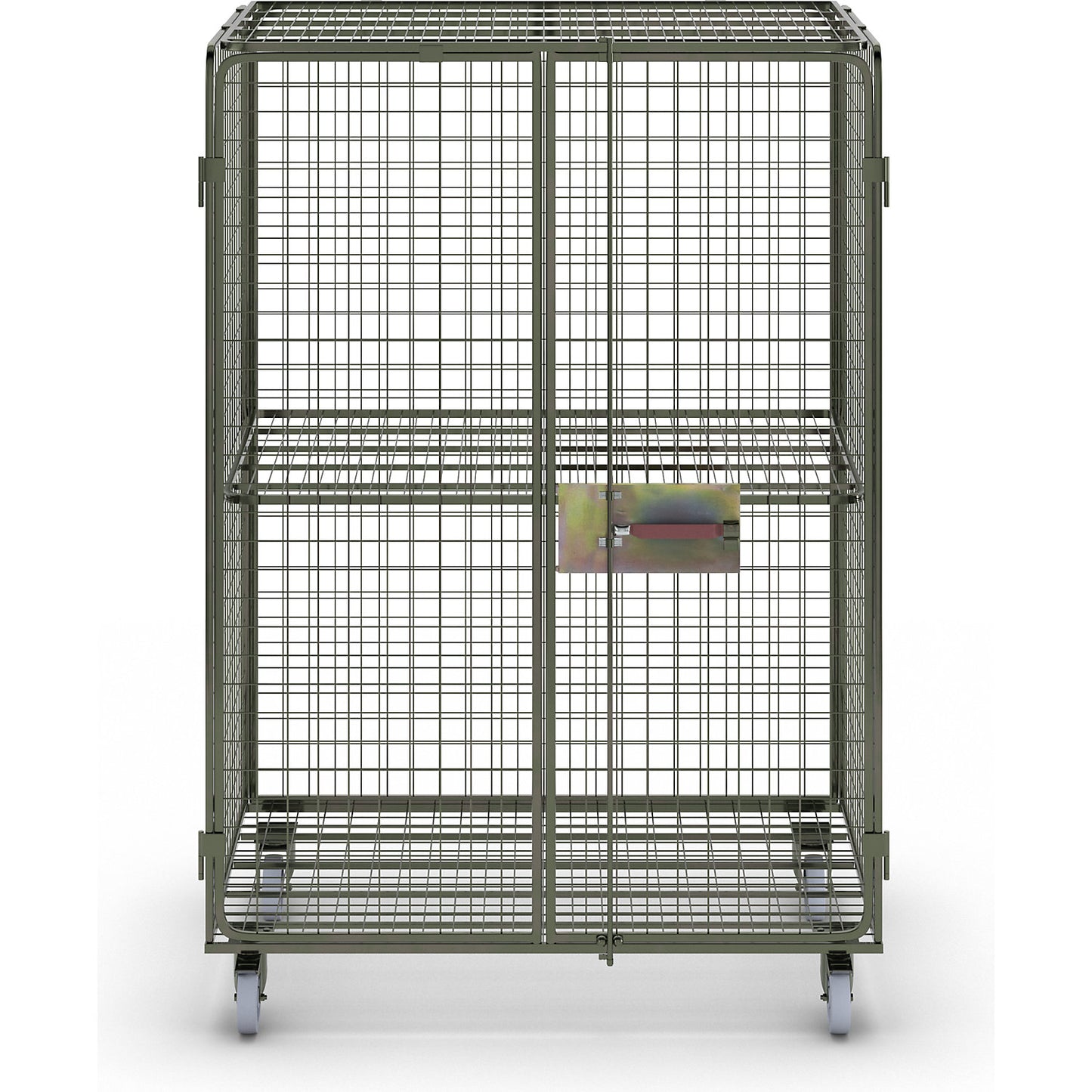 SAFE steel roll container, lockable, gold.