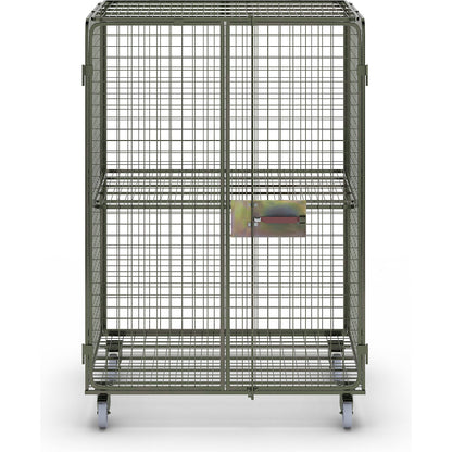 SAFE steel roll container, lockable, gold.