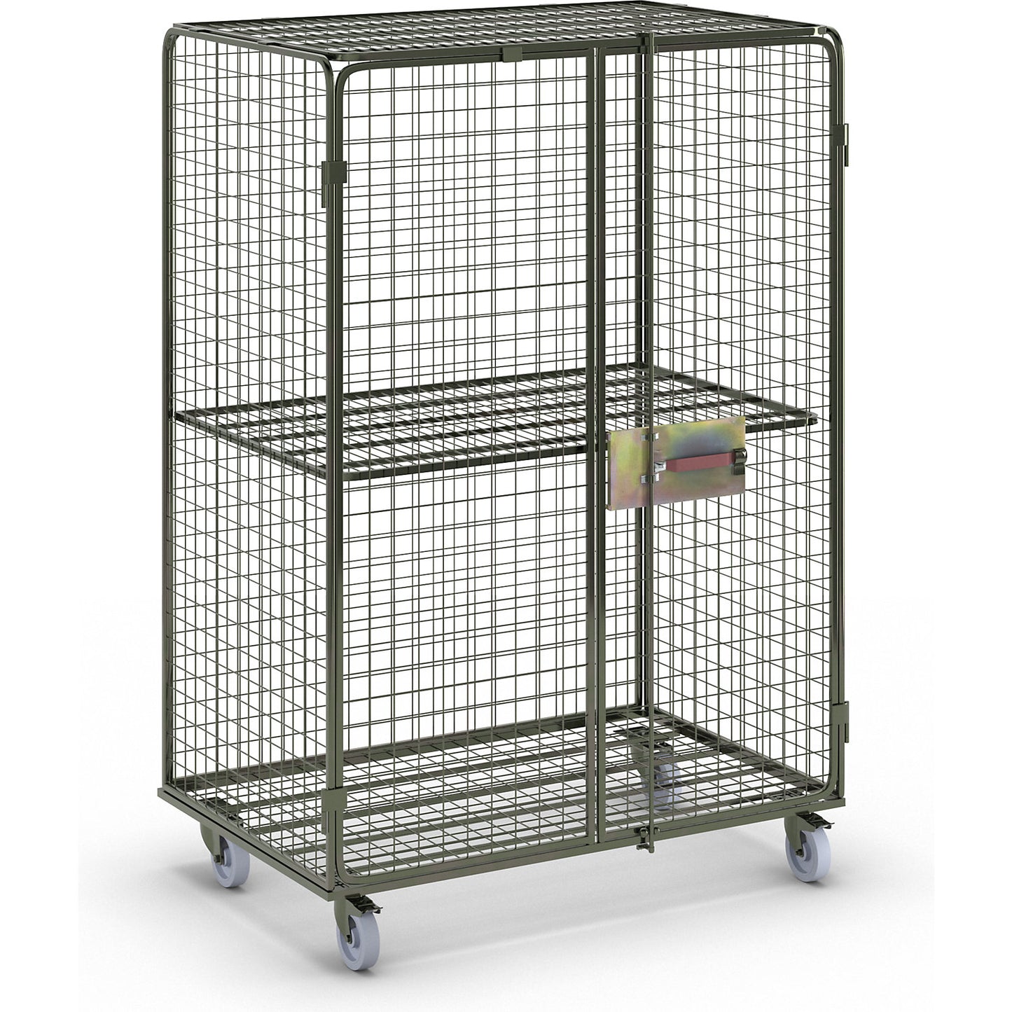 SAFE steel roll container, lockable, gold.
