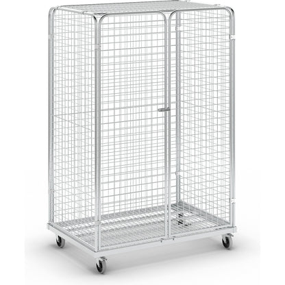 Steel roll container, LxW 1200 x 800 mm, closed on all sides, with 2 doors.