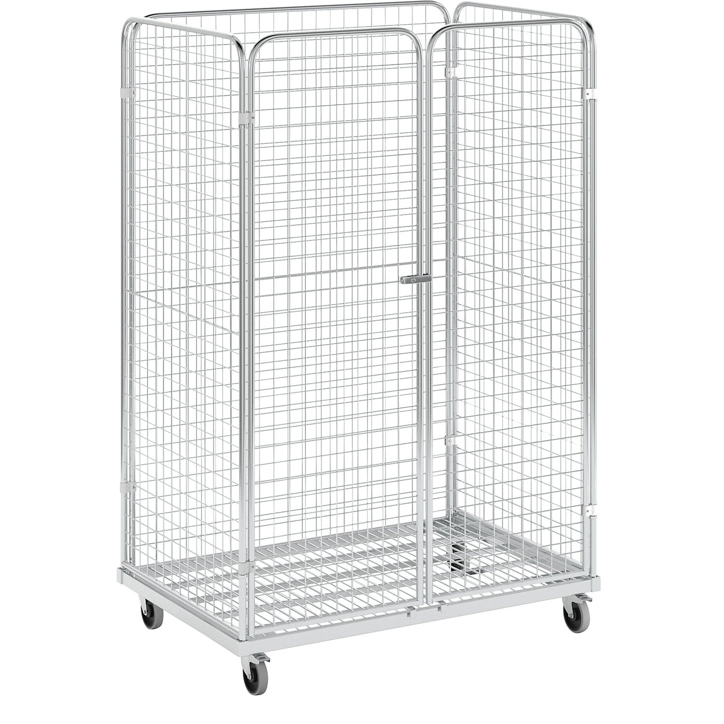 Steel roll container, LxW 1200 x 800 mm, 4-sided, with 2 doors.