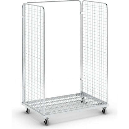 Steel roll container, LxW 1200 x 800 mm, 2-sided, with stabiliser bar.