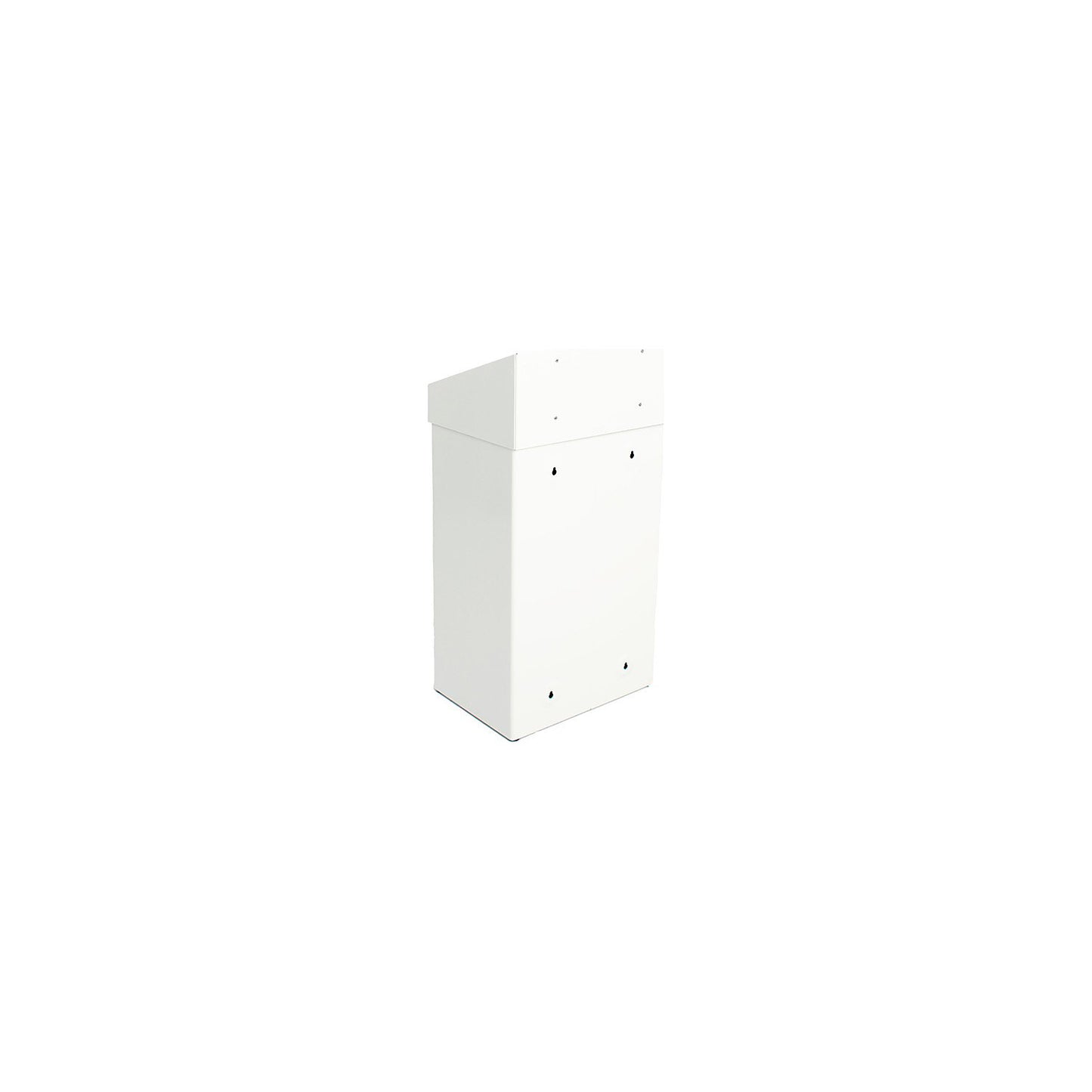 Waste collector with push lid, capacity 18 l, WxHxD 277 x 500 x 170 mm, aluminium, white.