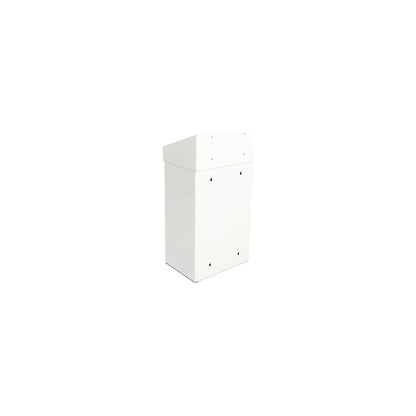 Waste collector with push lid, capacity 18 l, WxHxD 277 x 500 x 170 mm, aluminium, white.