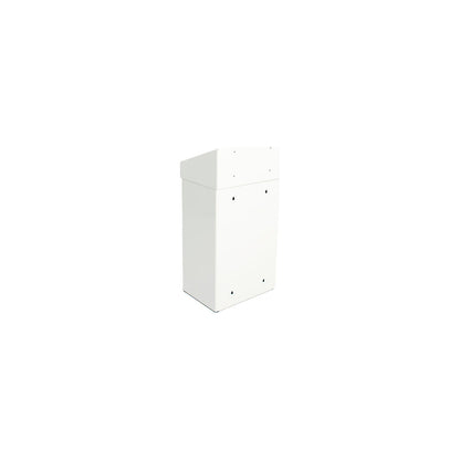 Waste collector with push lid, capacity 50 l, WxHxD 380 x 680 x 250 mm, aluminium, white.