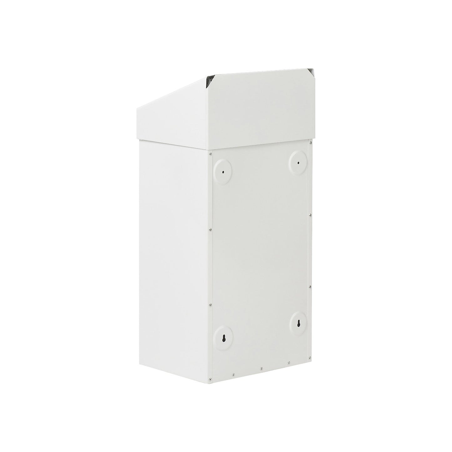 Wall mounted waste collector with deposit flap, capacity 50 l, WxHxD 255 x 700 x 335 mm, white.