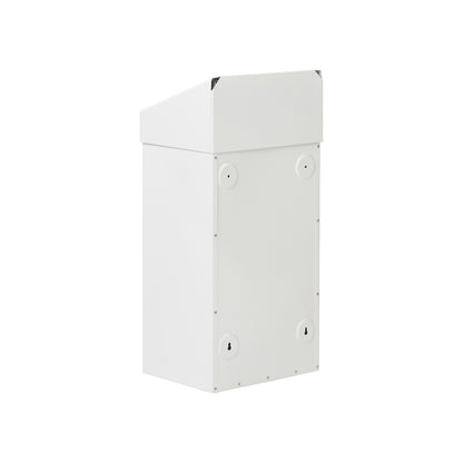 Wall mounted waste collector with deposit flap, capacity 50 l, WxHxD 255 x 700 x 335 mm, white.