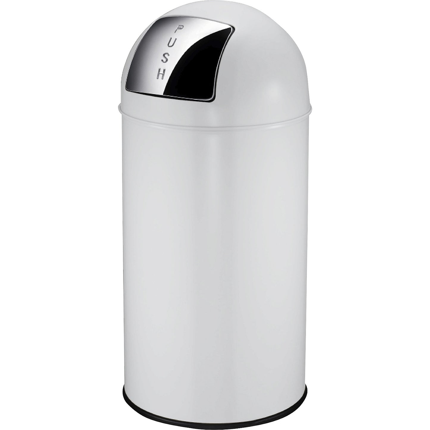 Push rubbish bin, steel, capacity 40 l, HxØ 740 x 350 mm, white.