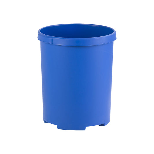 Waste paper bin, plastic, capacity 50 l, HxØ 490 x 430 mm, blue.