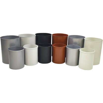 Waste paper bin, steel, round, capacity 15 l, HxØ 309 x 255 mm, aluminium.