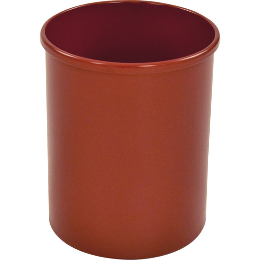 Waste paper bin, steel, round, capacity 15 l, HxØ 309 x 255 mm, red.