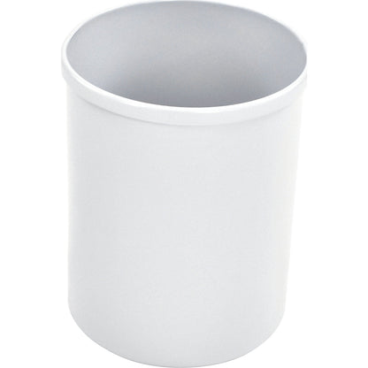Waste paper bin, steel, round, capacity 15 l, HxØ 309 x 255 mm, white.