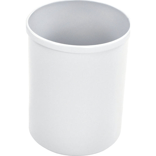 Waste paper bin, steel, round, capacity 15 l, HxØ 309 x 255 mm, white.