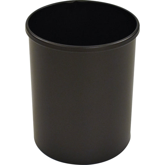 Waste paper bin, steel, round, capacity 15 l, HxØ 309 x 255 mm, black.