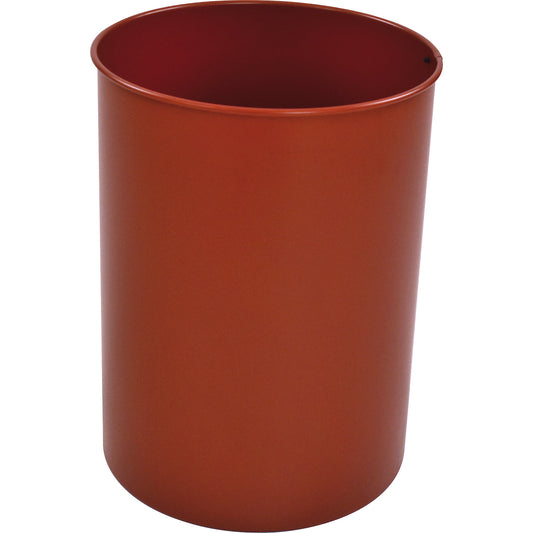 Waste paper bin, steel, round, capacity 30 l, HxØ 470 x 335 mm, red.