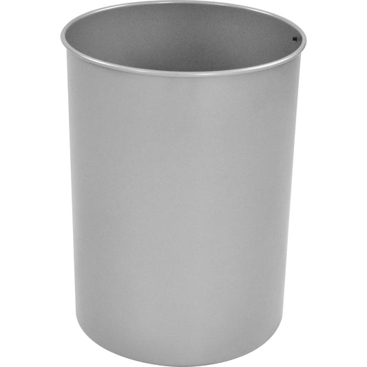 Waste paper bin, steel, round, capacity 30 l, HxØ 470 x 335 mm, aluminium.