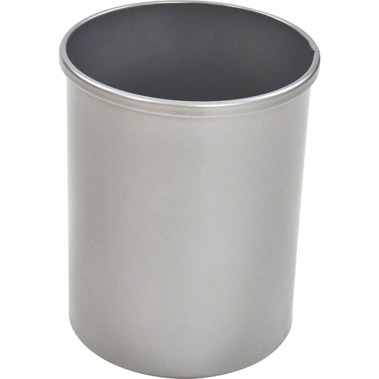 Waste paper bin, steel, round, capacity 15 l, HxØ 309 x 255 mm, aluminium.