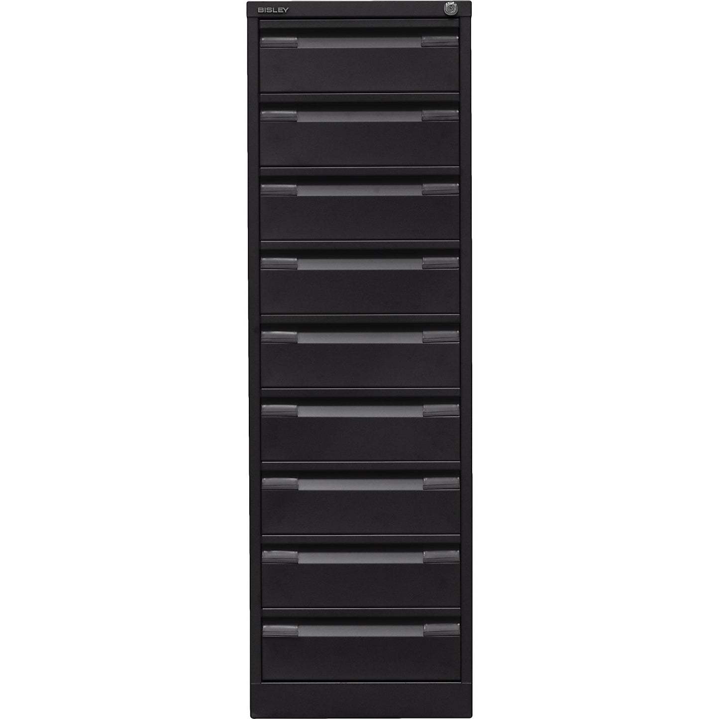 Card file cabinet, double track, A6, 9 drawers, black.